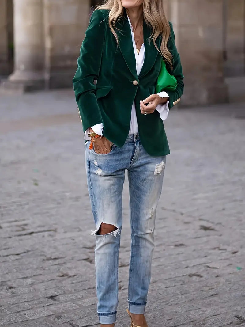 Sylva | Elegant Velvet Blazer