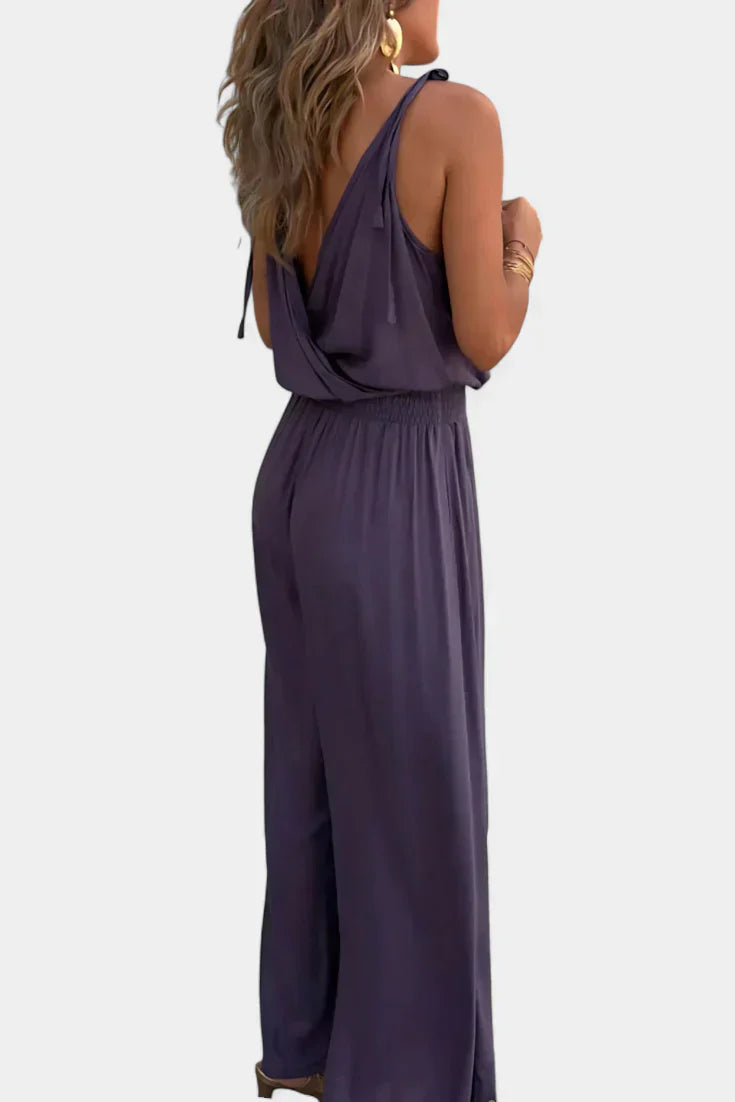 Evelisse | Gold Detail Evening Jumpsuit