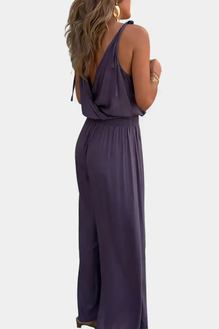 Evelisse | Gold Detail Evening Jumpsuit