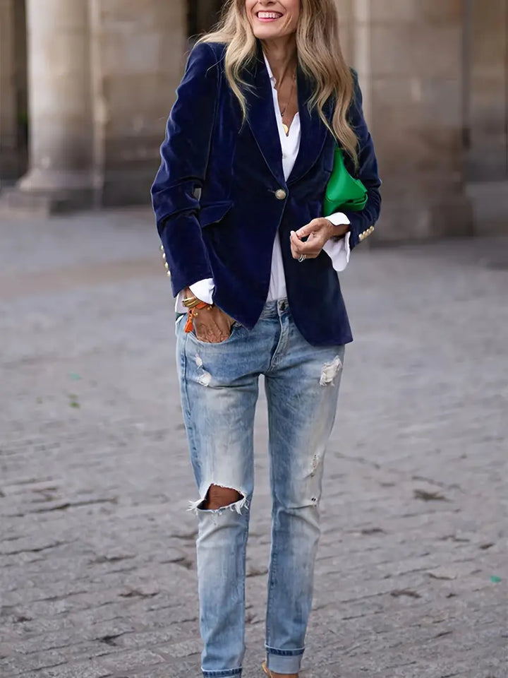 Sylva | Elegant Velvet Blazer