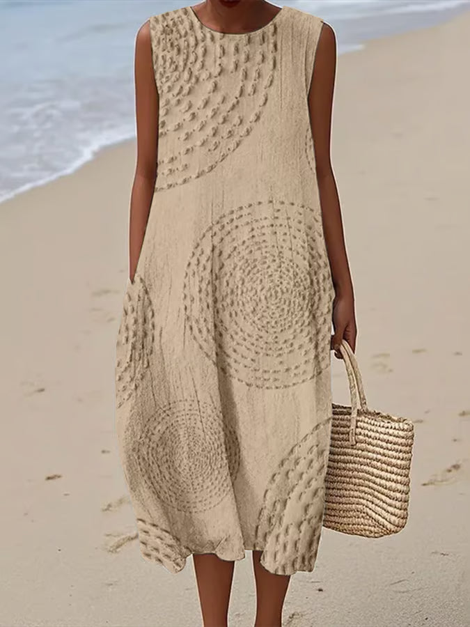 Reina | Solstice Textured Circle Maxi Dress