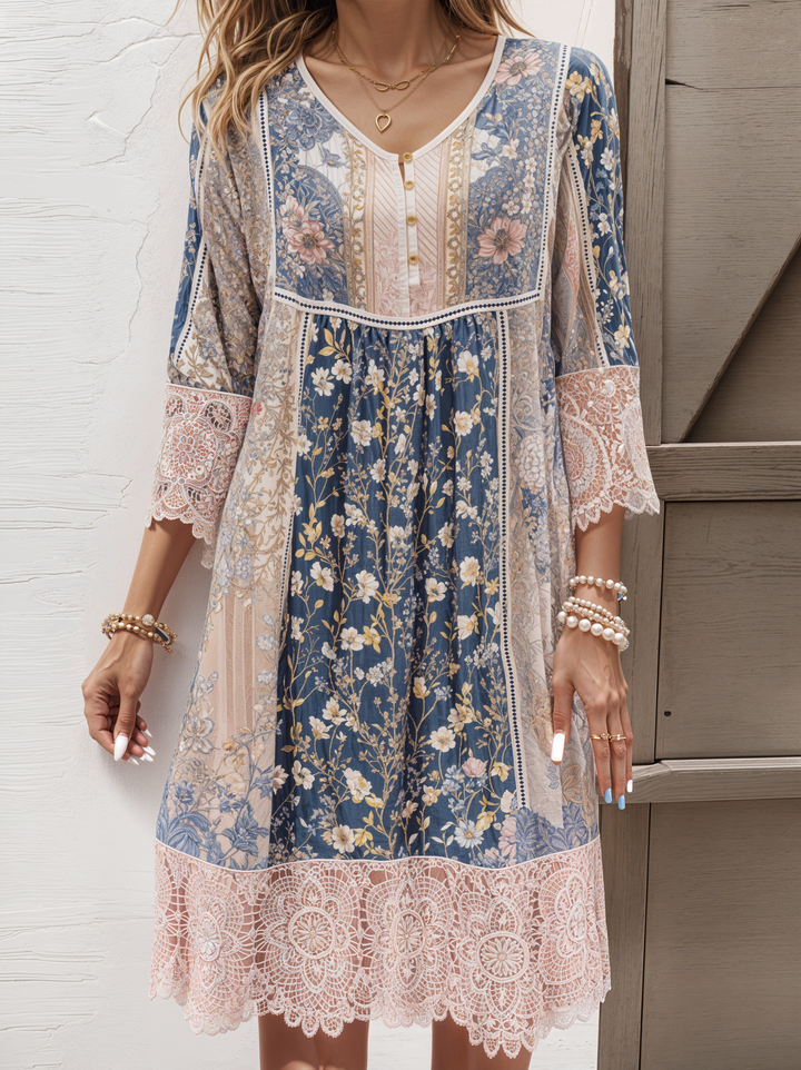 Oriane | Patterned Elegant Dress