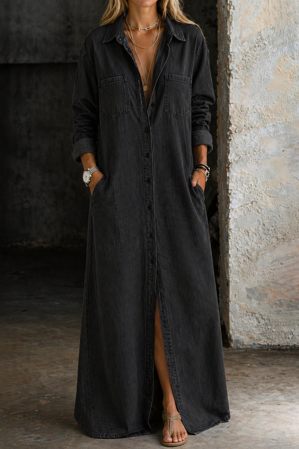 Brixton | Button Down Midi Dress