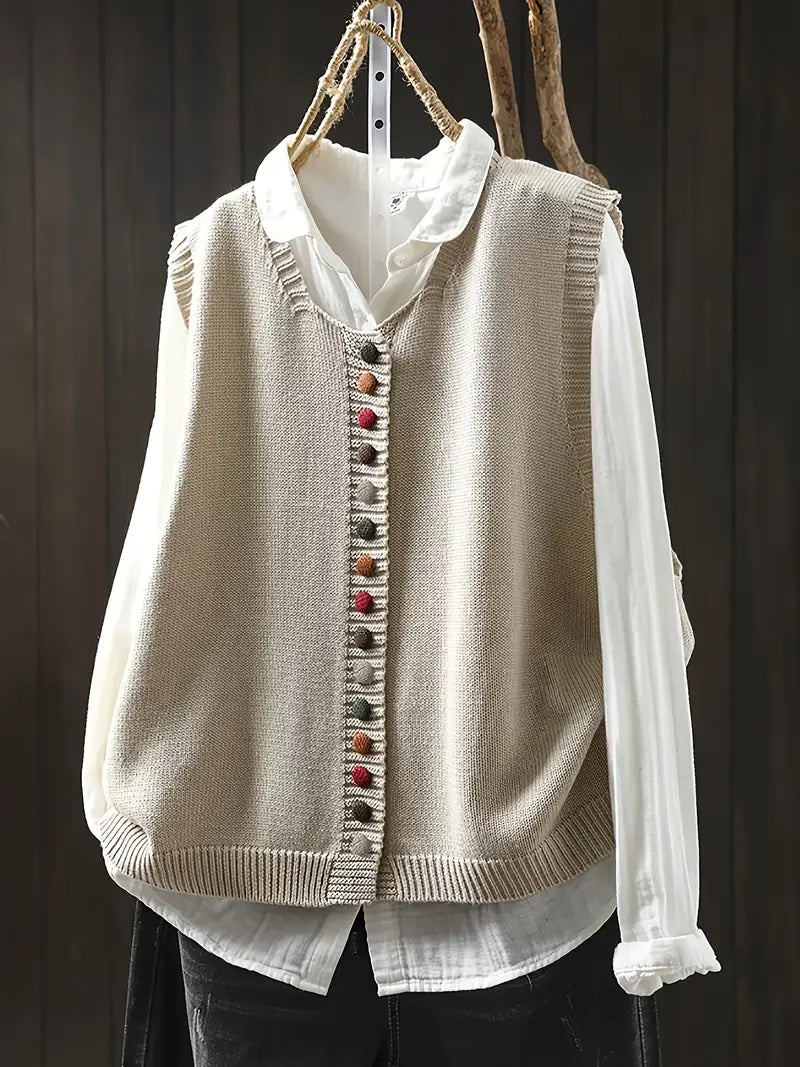 Thyra | Sleeveless Knitted Vest