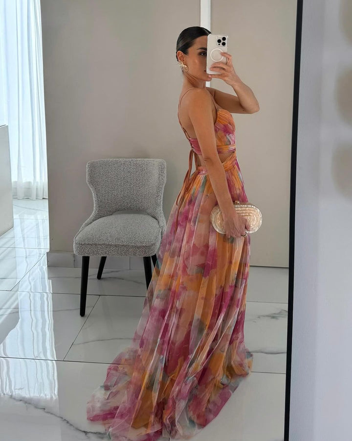 Thalia | Enchanting Maxi Dress with Floral Print