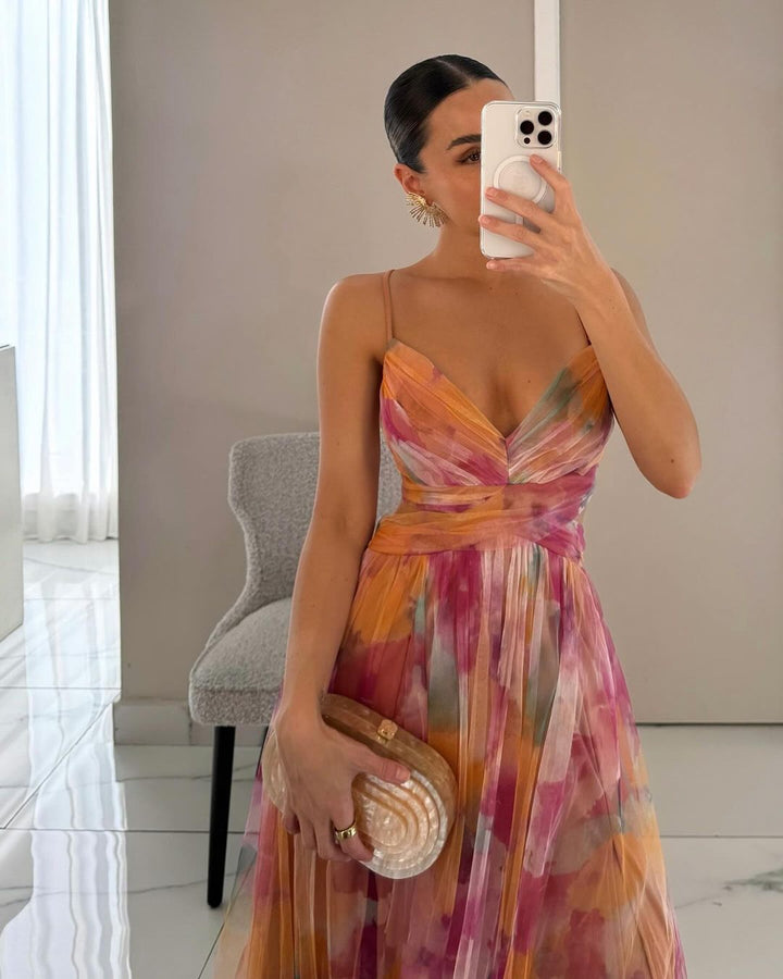 Thalia | Enchanting Maxi Dress with Floral Print