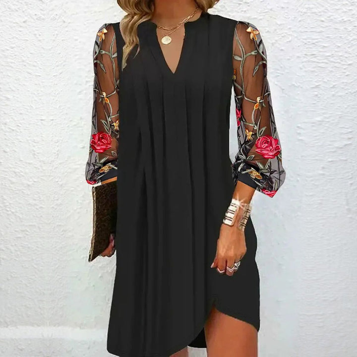 Isolde | Elegant Dress with Embroidered Sleeves