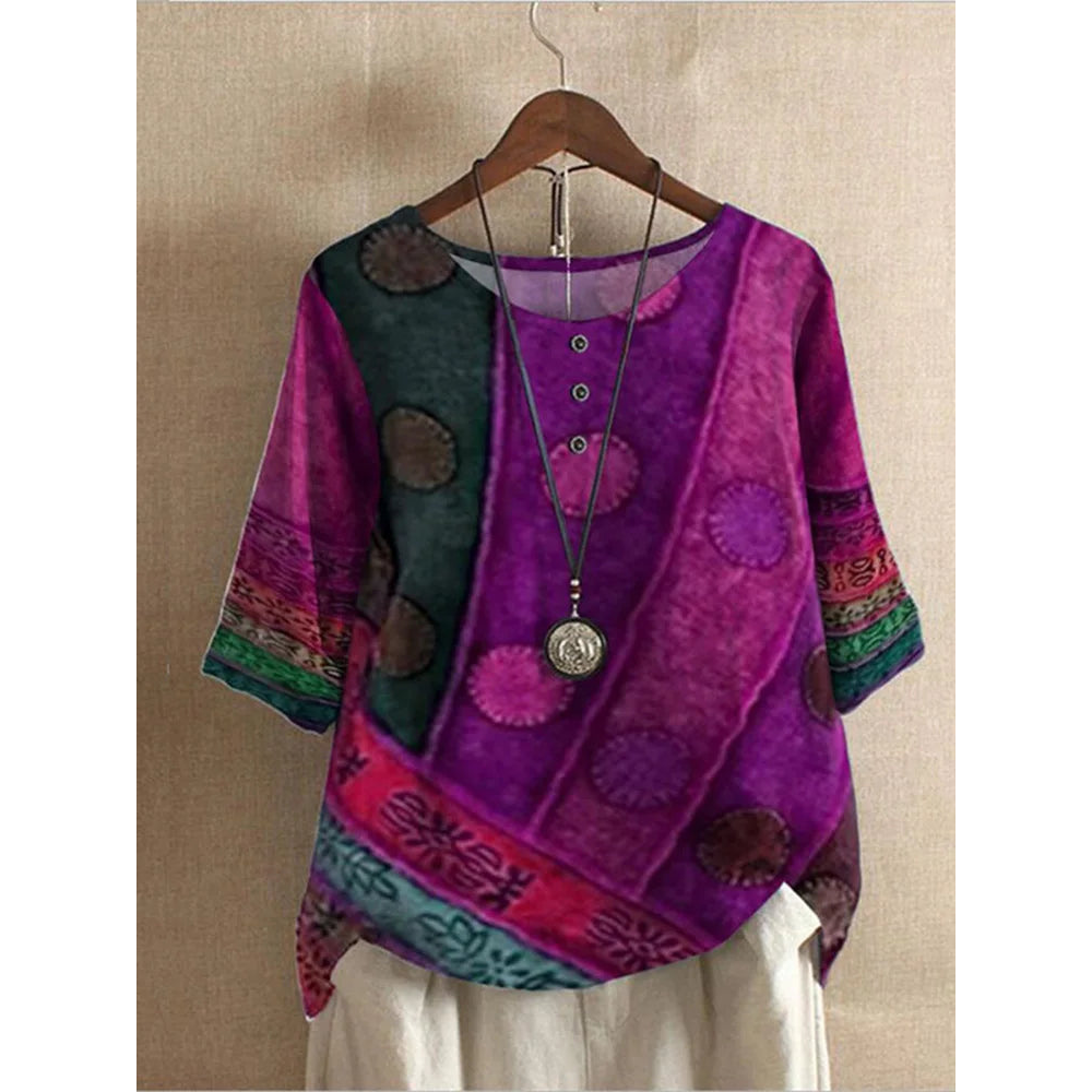 Fiona | Colorful Bohemian Top