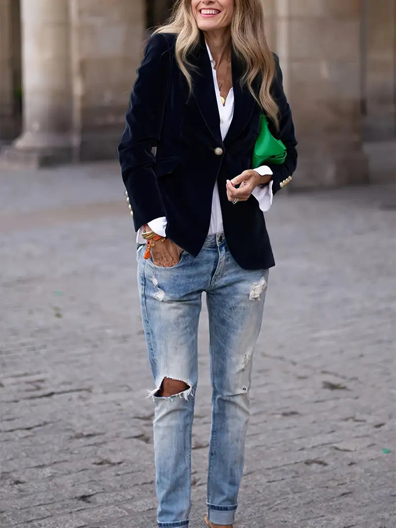 Sylva | Elegant Velvet Blazer