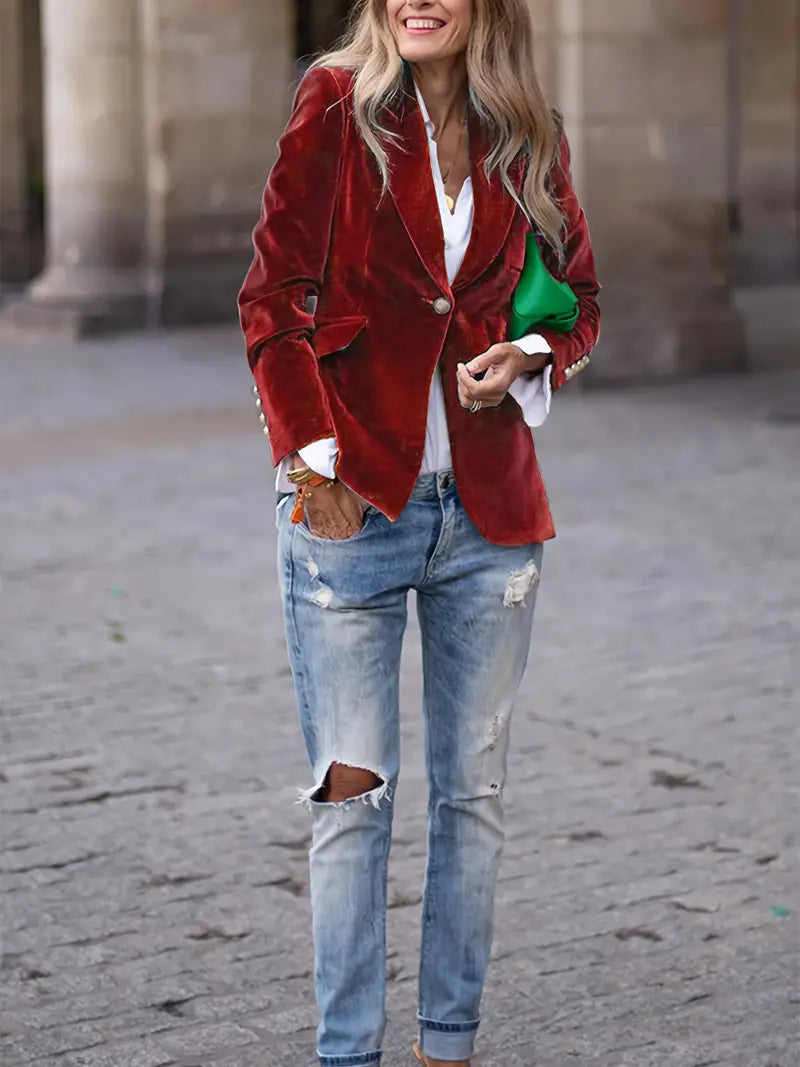 Sylva | Elegant Velvet Blazer