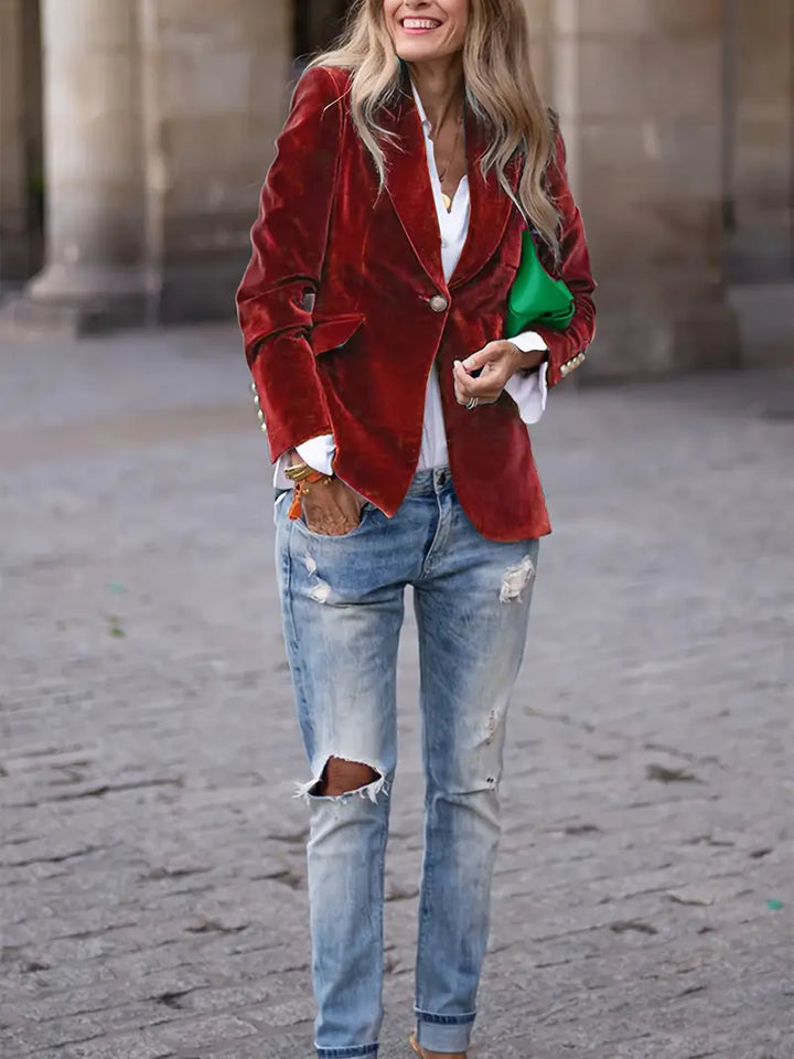 Sylva | Elegant Velvet Blazer