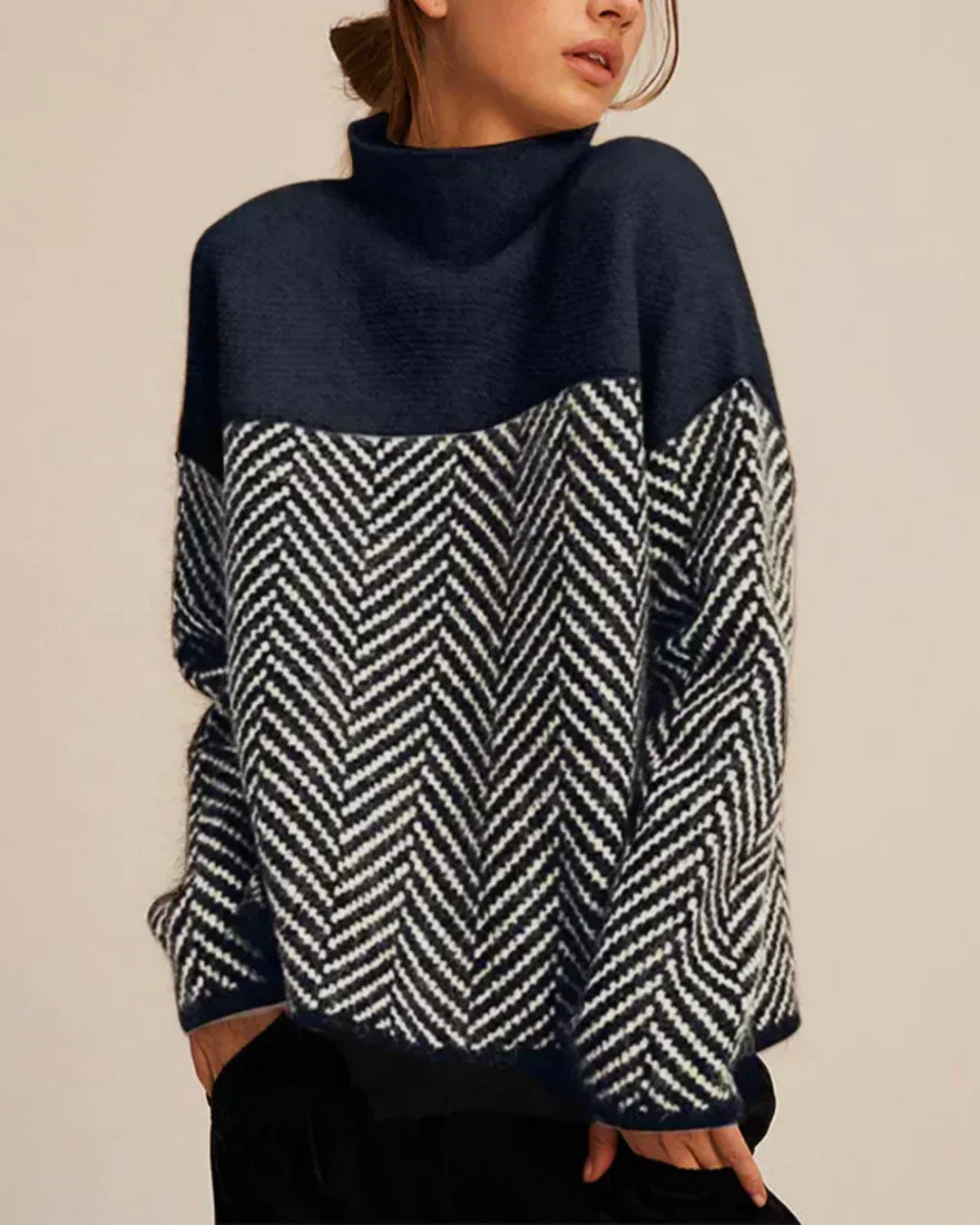 Elandra | Elegant Cotton Turtleneck
