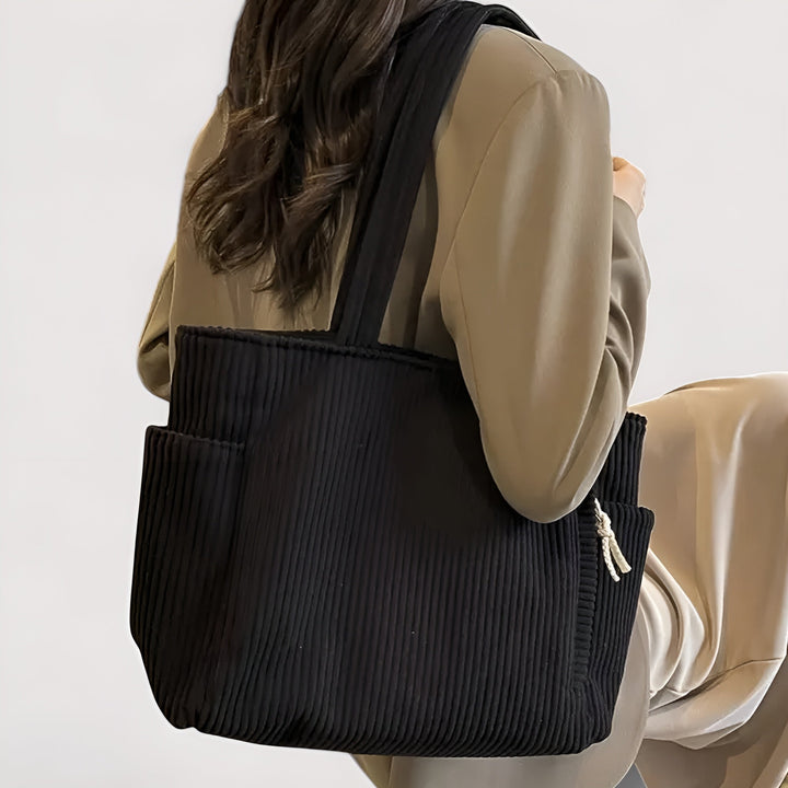 Siena | Textured Ribbed Shopper Bag