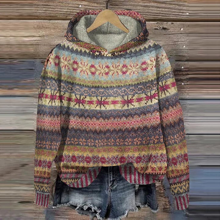 Odela | Classic Retro Pattern Hoodie
