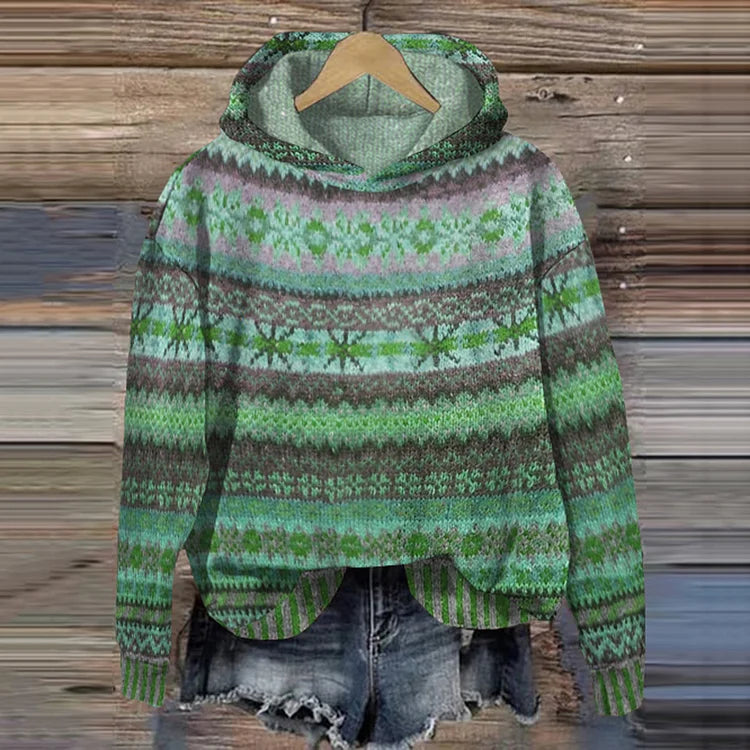 Odela | Classic Retro Pattern Hoodie