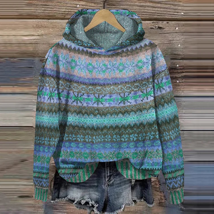 Odela | Classic Retro Pattern Hoodie
