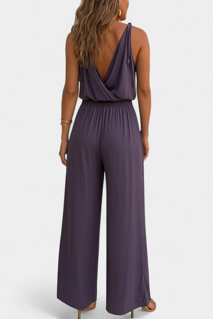 Evelisse | Gold Detail Evening Jumpsuit