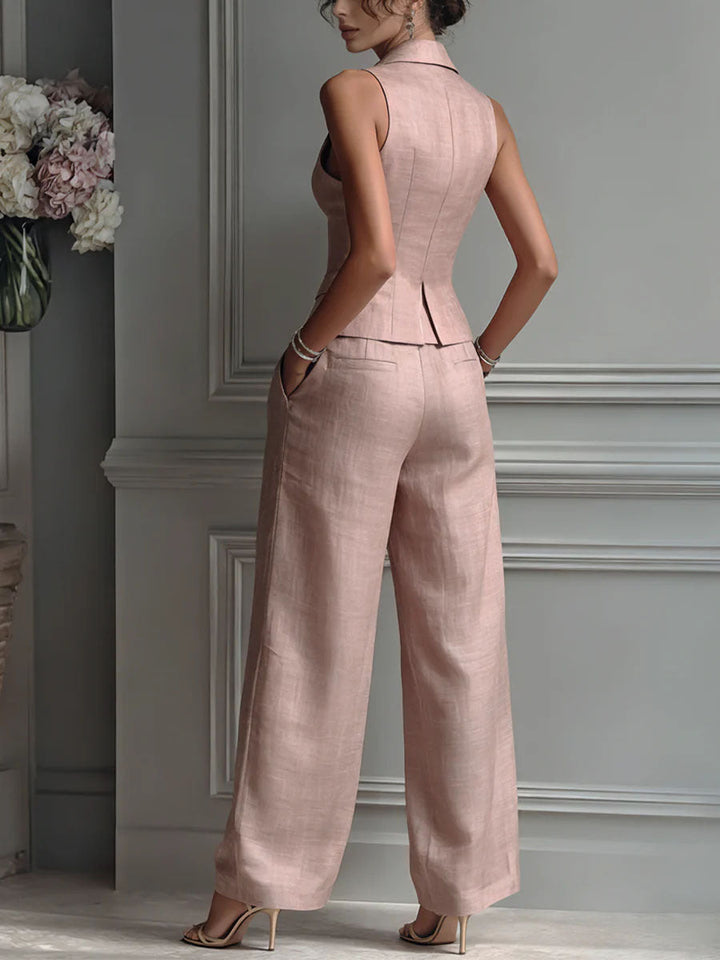 Mirella | Elegant Buttoned Two Piece Set