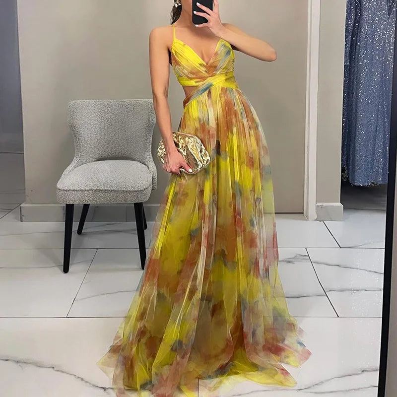 Thalia | Enchanting Maxi Dress with Floral Print