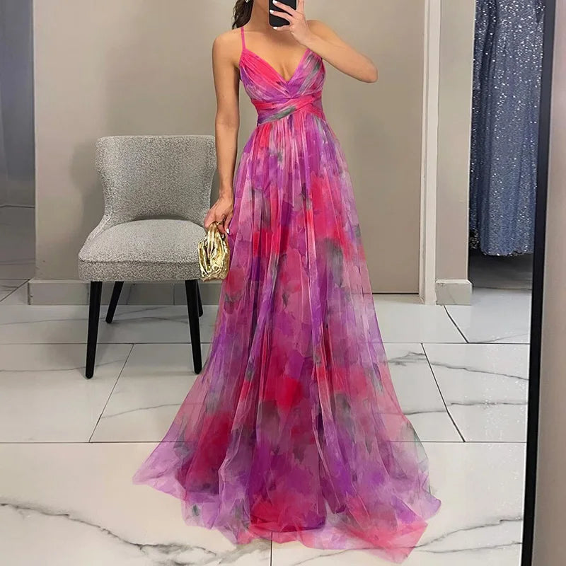 Thalia | Enchanting Maxi Dress with Floral Print