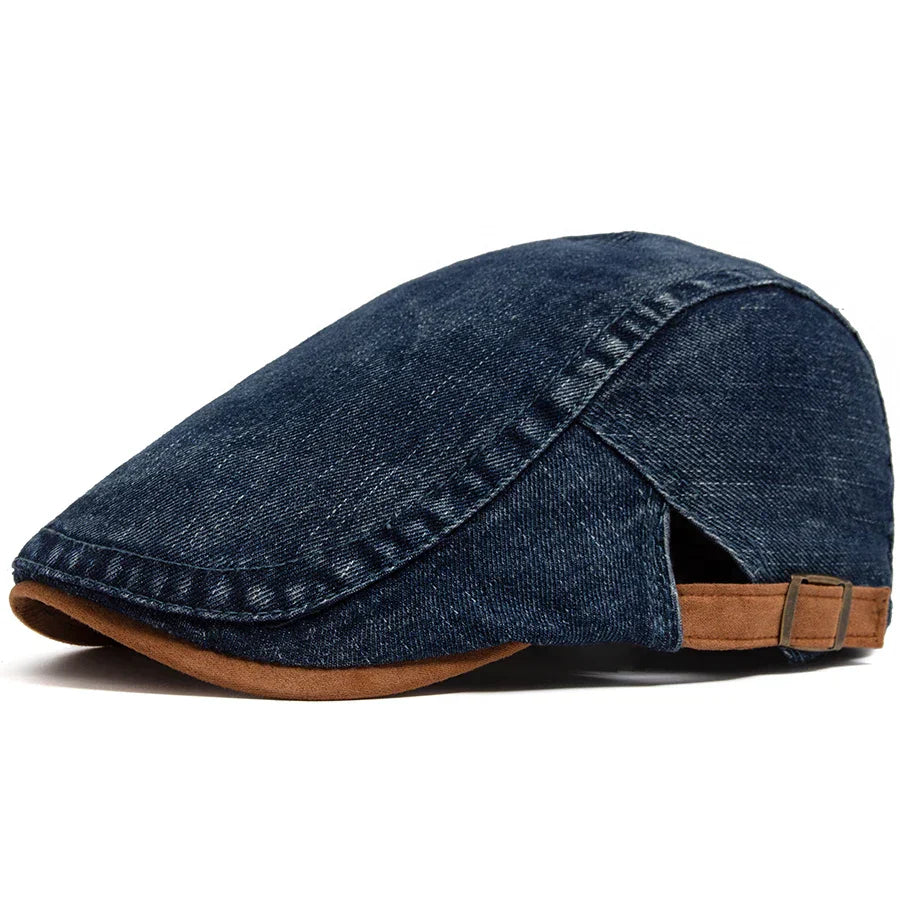 Winstowe | Premium Denim Flat Cap