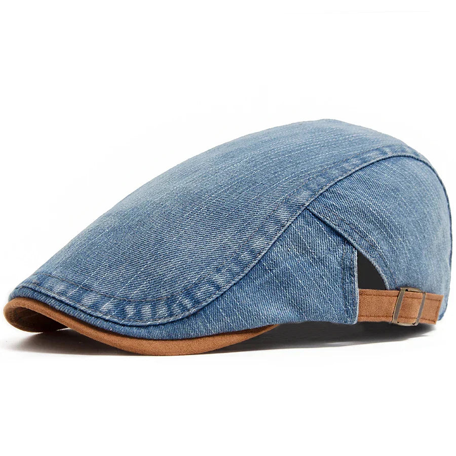 Winstowe | Premium Denim Flat Cap