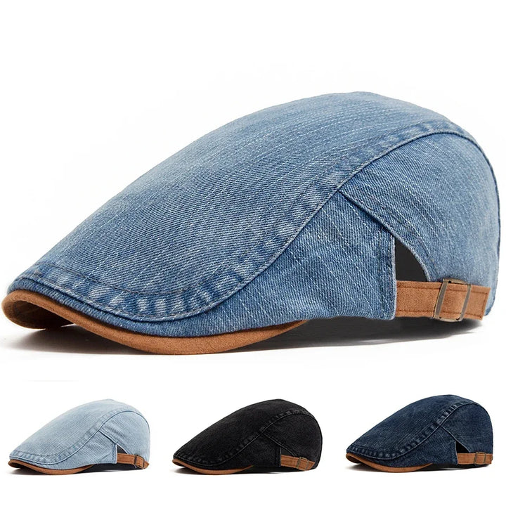 Winstowe | Premium Denim Flat Cap