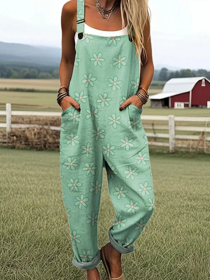 Elodie | Vintage Bloom Wide-Leg Jumpsuit