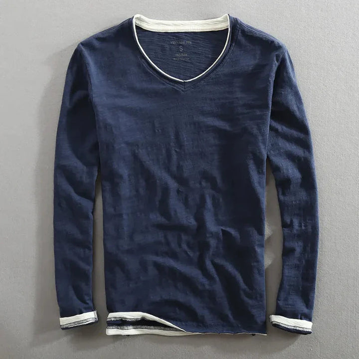 Renor | Essential Daily V-Neck Long Sleeve Tee