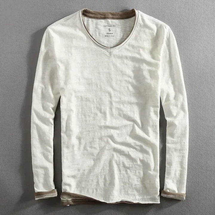 Renor | Essential Daily V-Neck Long Sleeve Tee