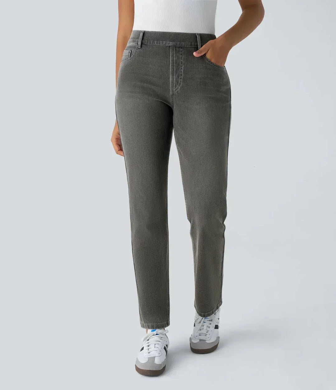 Genese | Elastic and comfortable high-waisted trousers