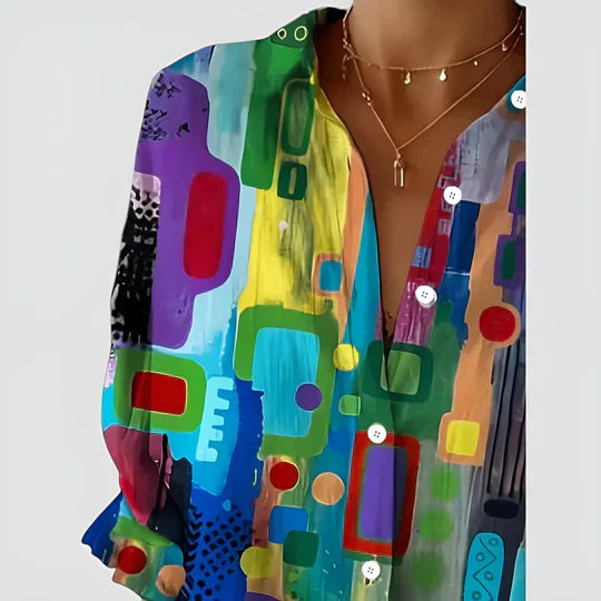 Inara | Geo-Print Blouse