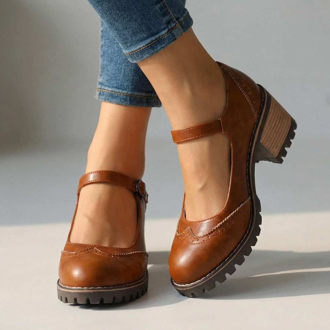 Veloura | Vintage Strap Heels