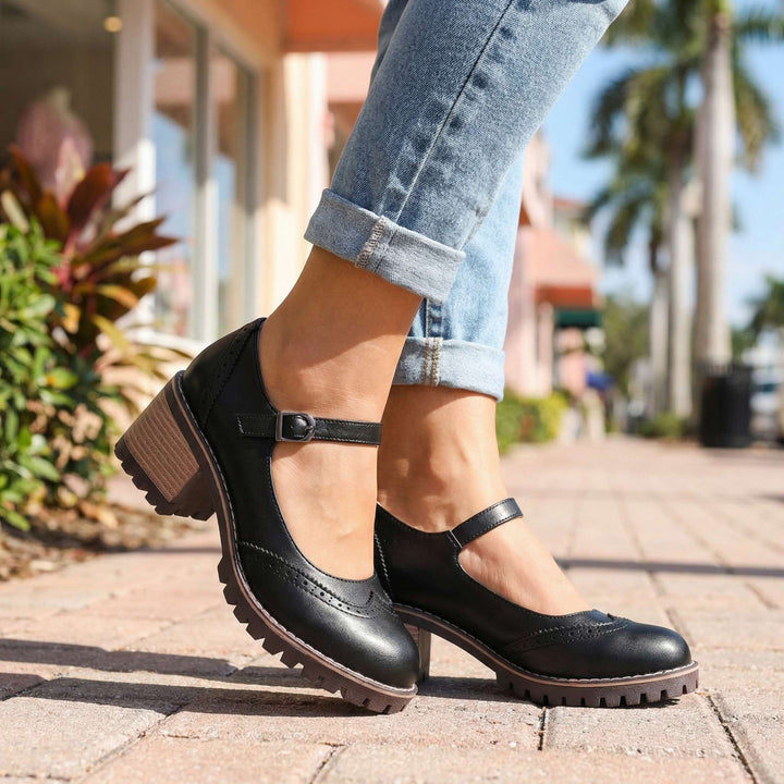 Veloura | Vintage Strap Heels