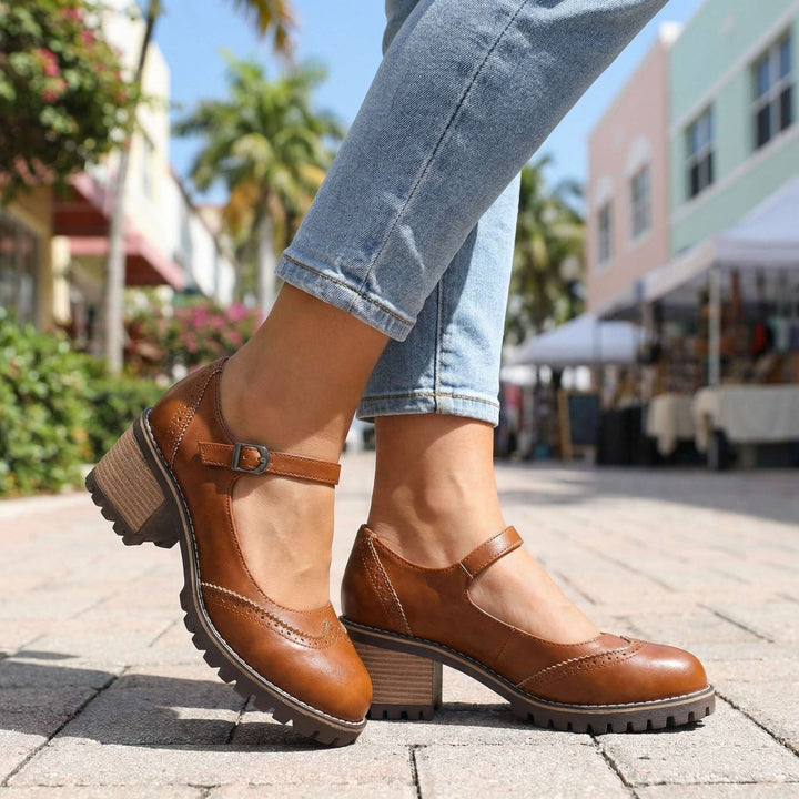 Veloura | Vintage Strap Heels