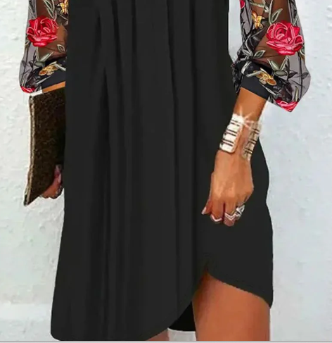 Isolde | Elegant Dress with Embroidered Sleeves